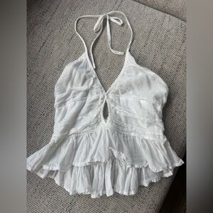 Women’s Mahina white halter tank